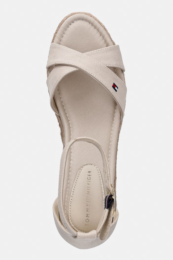 Tommy Hilfiger sandale wedges MID WEDGE ESPAD X CROSS bej FW0FW09332