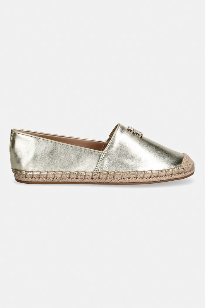 Tommy Hilfiger espadryle damskie skórzane TH LOGO GOLD ESPADRILLE FW0FW09473 złoty SS26