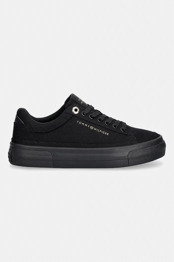 Tommy Hilfiger TH FOXING PLATFORM CANVAS tenisky dámské FW0FW09480 černá SS26