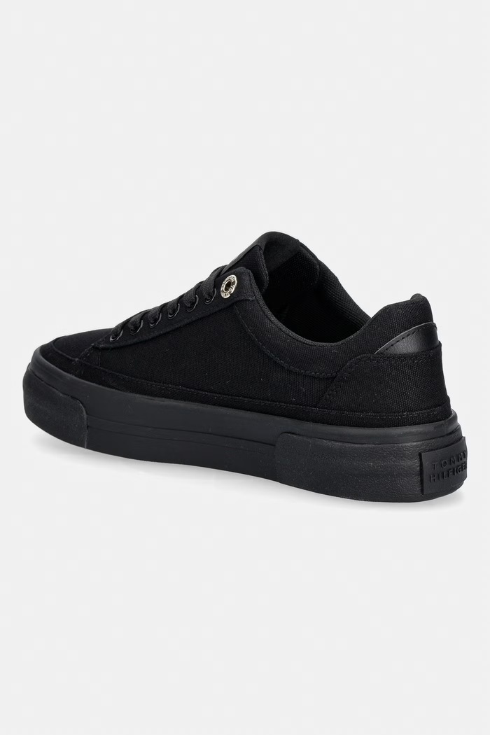 Boty Tommy Hilfiger TH FOXING PLATFORM CANVAS tenisky dámské FW0FW09480 černá