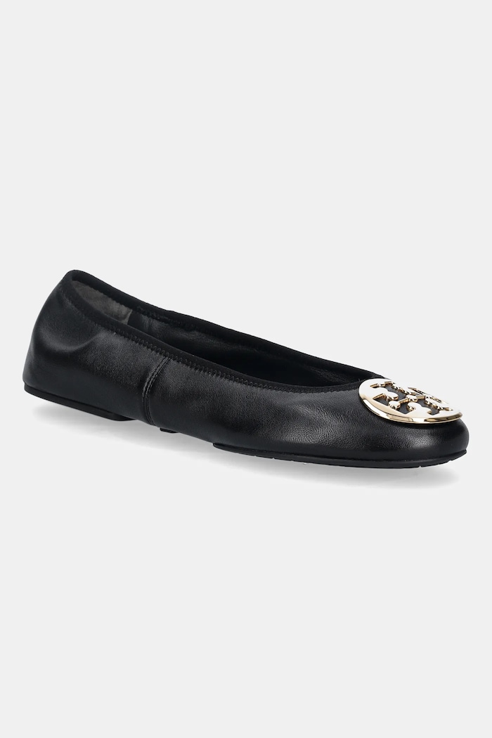 Kožené baleríny Tory Burch Reva Travel Ballet přírodní kůže černá 177201.013