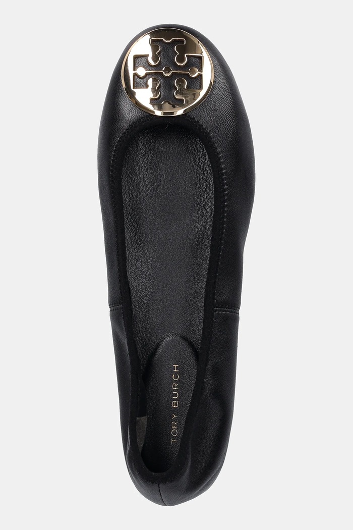 Kožené baleríny Tory Burch Reva Travel Ballet černá 177201.013