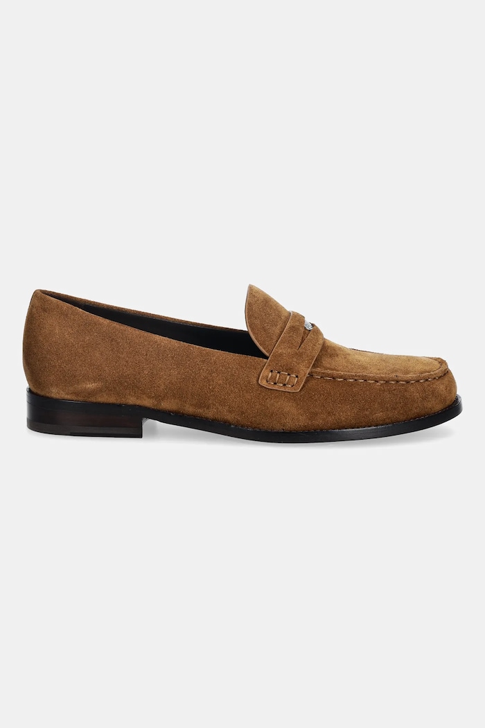 Semišové mokasíny Tory Burch Classic Penny Loafer 178119.200 hnědá SS26