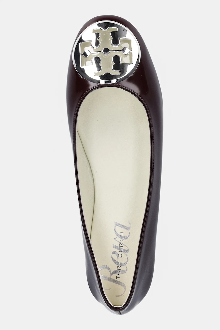Kožne balerinke Tory Burch Reva Ballet bordo 178957.600