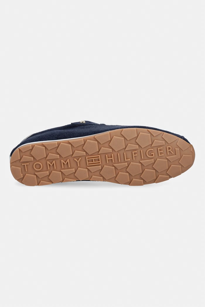 Tommy Hilfiger TH BELLA LOW RUNNER SUEDE sneakersy damskie zamszowe FW0FW09189 granatowy