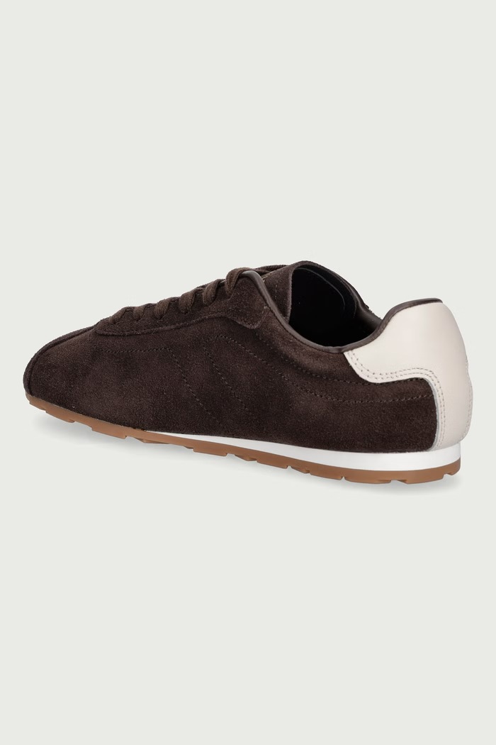 Obuwie Tommy Hilfiger TH BELLA LOW RUNNER SUEDE sneakersy damskie zamszowe FW0FW09189 brązowy