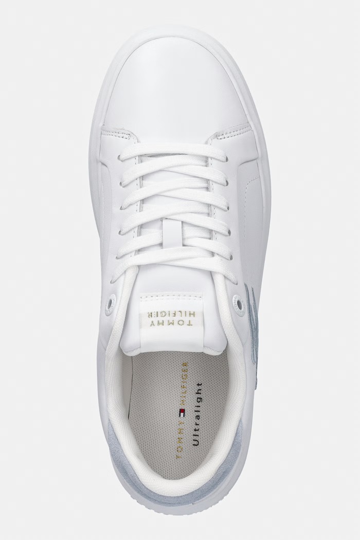 Tommy Hilfiger TH ICON COURT SCRIPT tenisky dámske kožené biela FW0FW09363