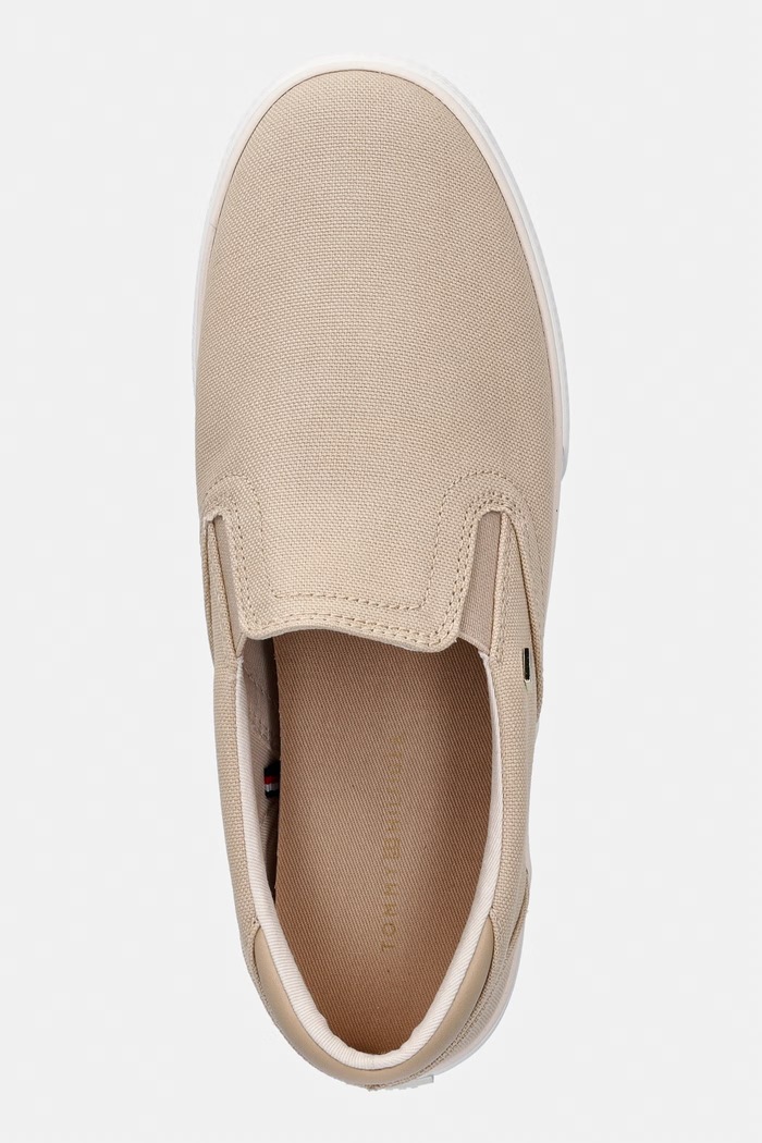 Tommy Hilfiger TH LOW PROFILE SLIP ON tenisky dámske béžová FW0FW09103
