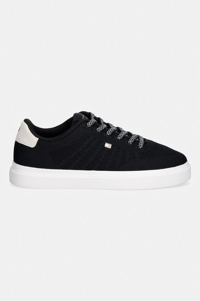 Tommy Hilfiger TH FEMININE CUPSOLE KNIT sneakersy damskie FW0FW09289 czarny SS26