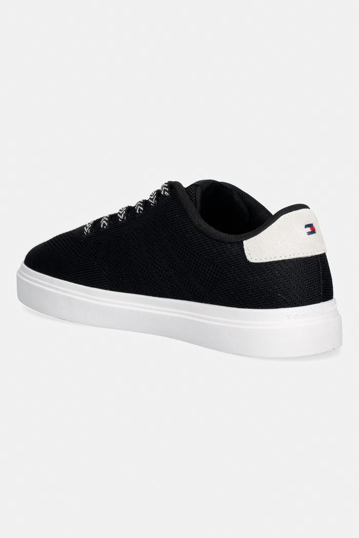 Obuwie Tommy Hilfiger TH FEMININE CUPSOLE KNIT sneakersy damskie FW0FW09289 czarny