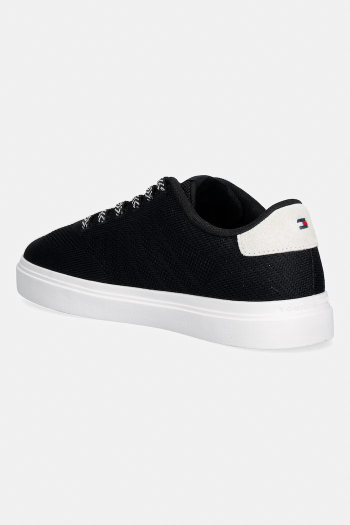 Obuwie Tommy Hilfiger TH FEMININE CUPSOLE KNIT sneakersy damskie FW0FW09289 czarny