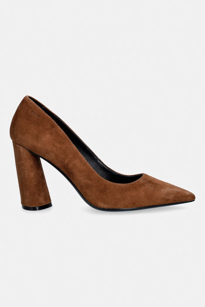 BOSS tocuri din piele întoarsă Gracey 50554372.211 maro SS26
