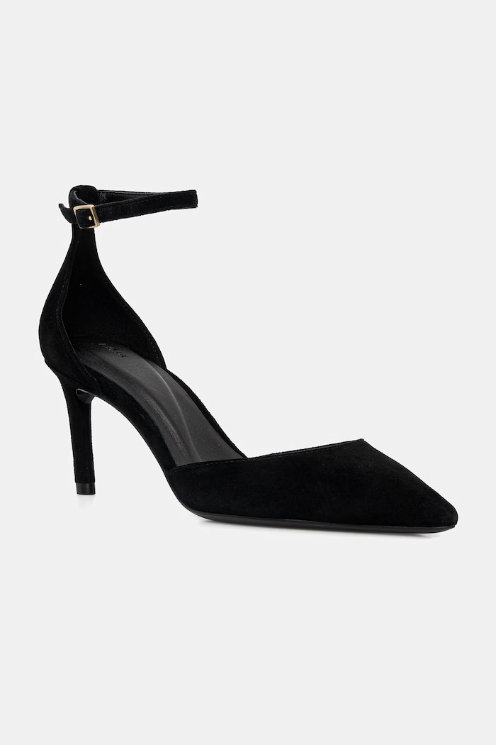 BOSS szpilki zamszowe Gracey 5-8 cm czarny 50557660.001