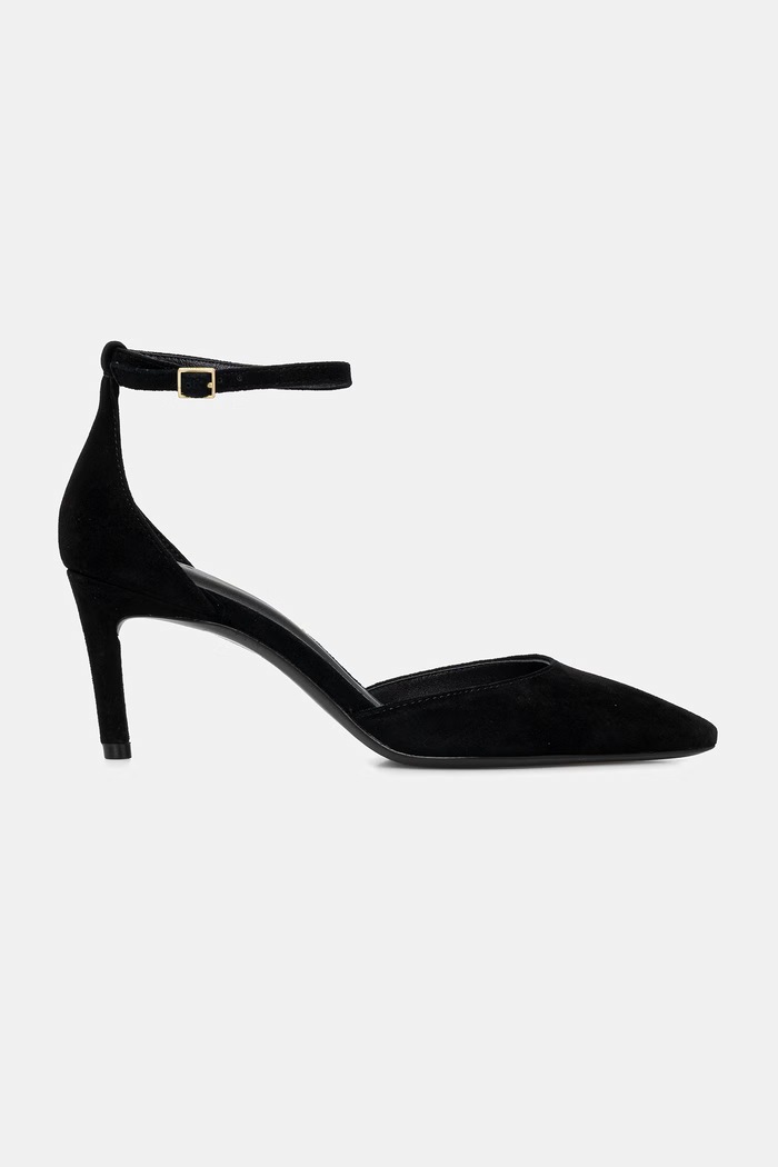 BOSS szpilki zamszowe Gracey 50557660.001 czarny SS26