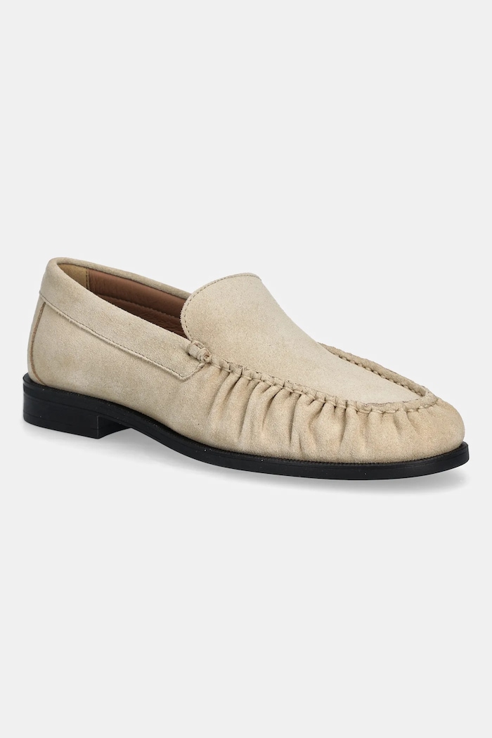 BOSS mocasini din piele întoarsă Lycia piele întoarsă bej 50557678.275
