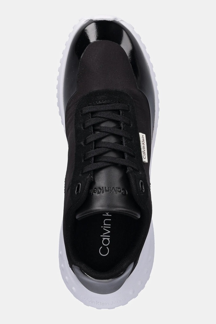 Calvin Klein sneakersy EVA RUNNER LACE UP MAT MIX czarny YW0YW02016