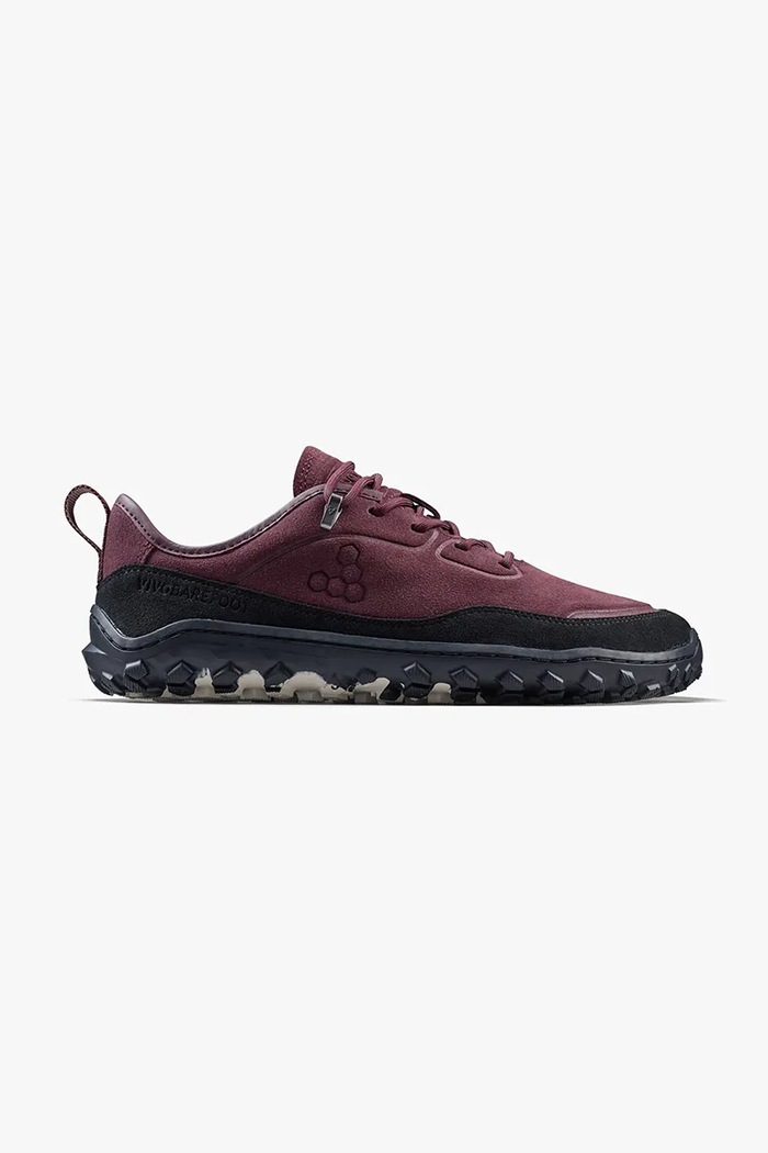 Vivobarefoot polobotky trekingové dámské TRACKER LEATHER AT LOW burgundské 209624