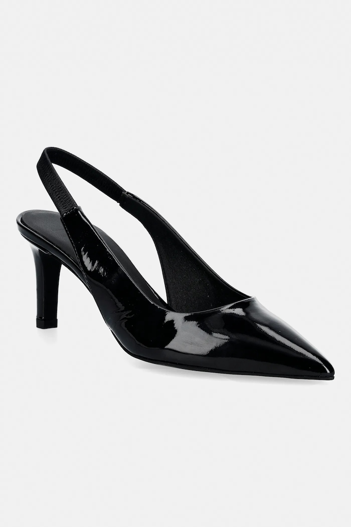 Δερμάτινες γόβες Furla Essential Slingback στιλέτο μαύρο YK44FSN.X70000.O6000