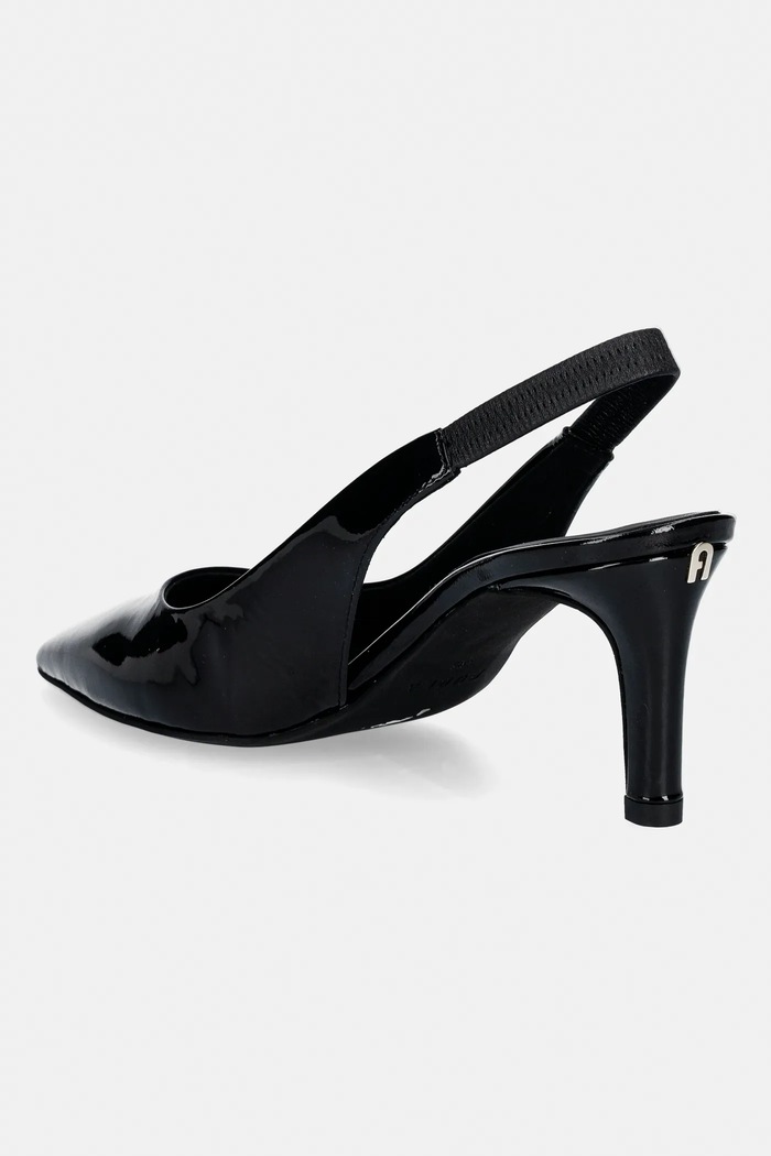 Παπούτσια Δερμάτινες γόβες Furla Essential Slingback YK44FSN.X70000.O6000 μαύρο