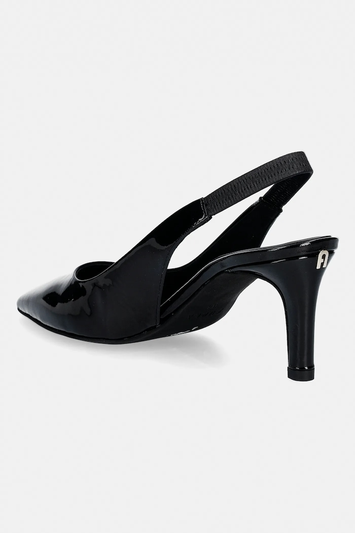 Παπούτσια Δερμάτινες γόβες Furla Essential Slingback YK44FSN.X70000.O6000 μαύρο