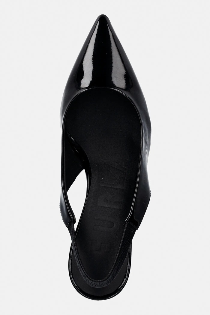 Δερμάτινες γόβες Furla Essential Slingback μαύρο YK44FSN.X70000.O6000