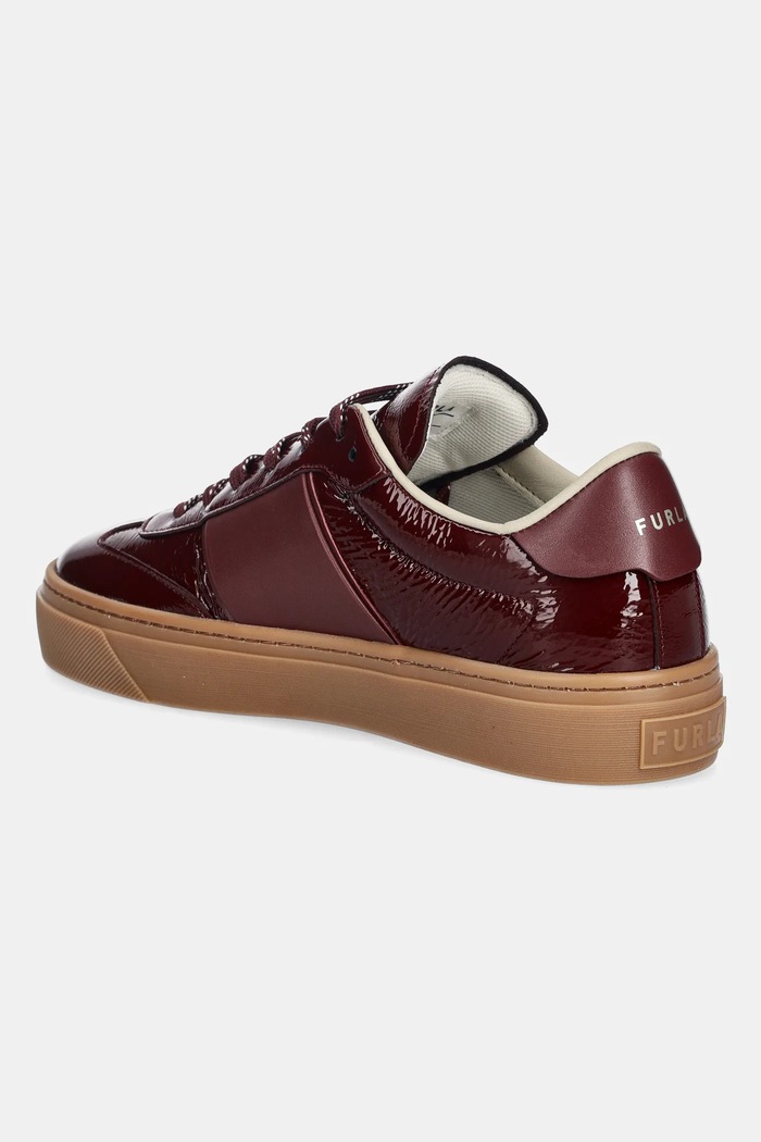Încălțăminte Furla sneakers din piele Enjoy Lace-Up Sneaker YK58ENJ.BX4393.26700 burgundia