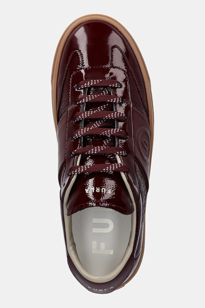 Furla sneakers din piele Enjoy Lace-Up Sneaker burgundia YK58ENJ.BX4393.26700