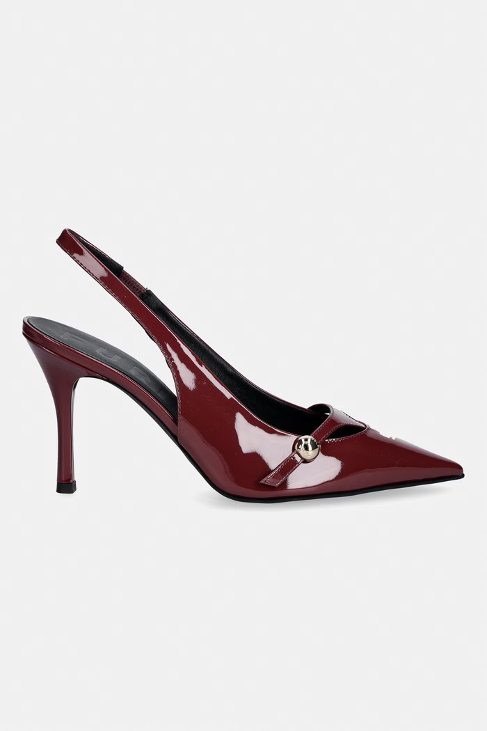 Usnjene visoke pete Furla Sfera Slingback YK87SFE.X70000.26700 bordo SS26