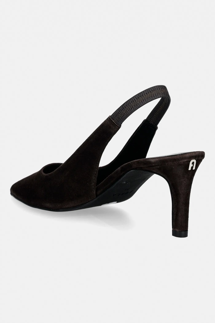 Obuća Štikle od brušene kože Furla Essential Slingback YK44FSN.C10000.3388S smeđa