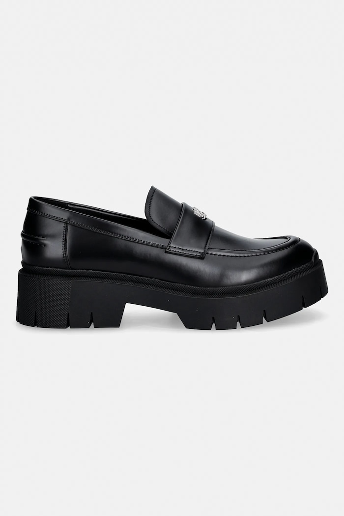 Μοκασίνια HUGO Kris 50557736.001 μαύρο SS26