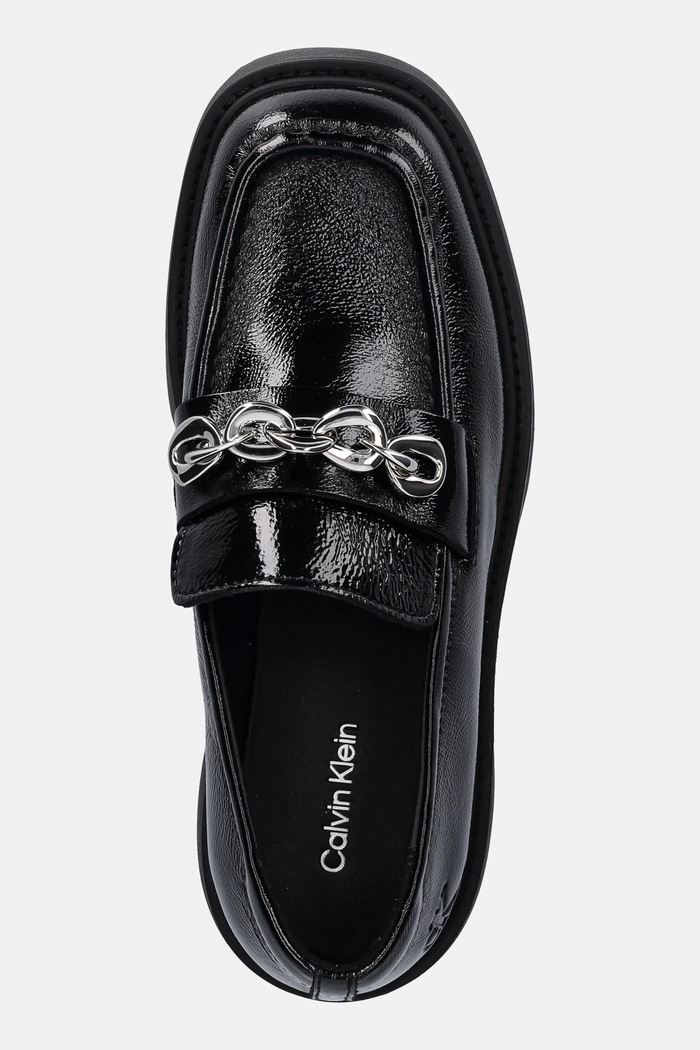 Kožené mokasíny Calvin Klein CHUNKY LOAFER HDW LTH čierna YW0YW02044
