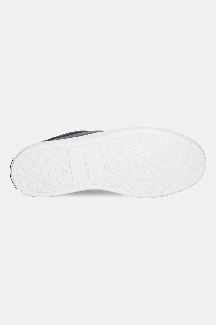 Calvin Klein sneakersy skórzane VULC LACE UP LTH/MOIRE BT HW0HW02747 czarny