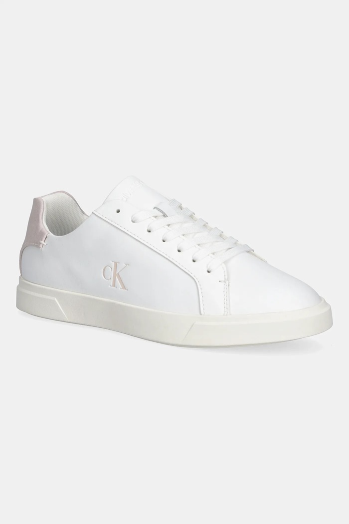 Sneakers Calvin Klein LOW PRO CUP LACEUP LTH MOIRE συνθετικό μπεζ HW0HW02845