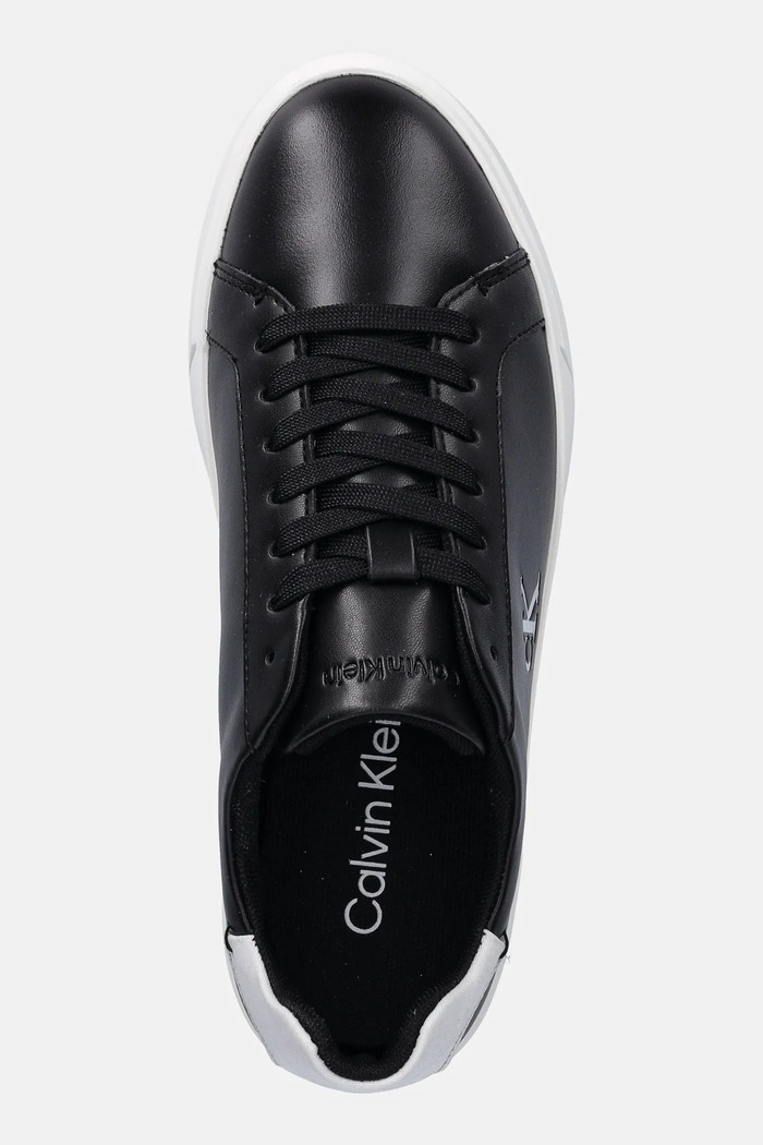 Tenisky Calvin Klein LOW PRO CUP LACEUP LTH MOIRE čierna HW0HW02845
