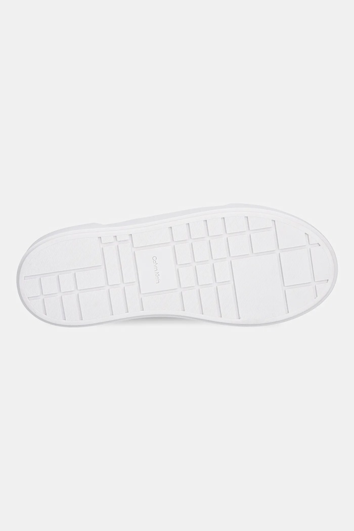 Kožené tenisky Calvin Klein FLATFORM LACE UP LTH MG YW0YW01928 černá