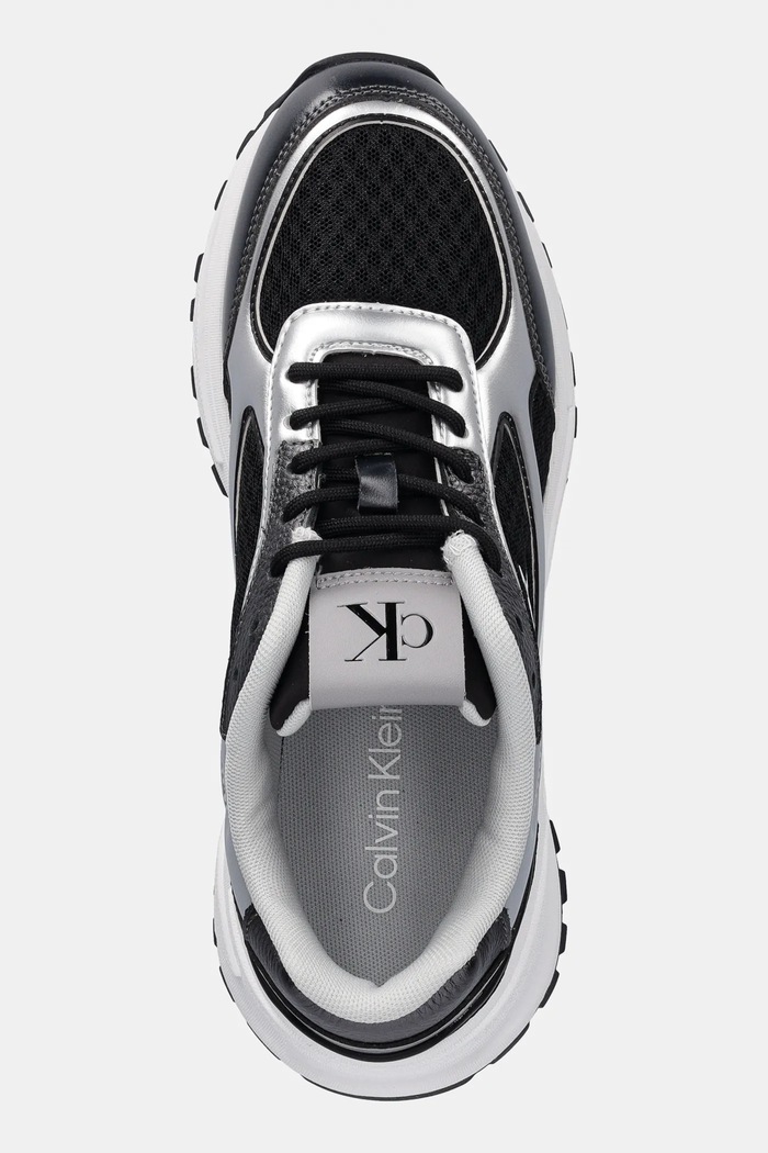 Calvin Klein sneakersy HIKE RUNNER LACE UP MESH MIX MET czarny YW0YW02063