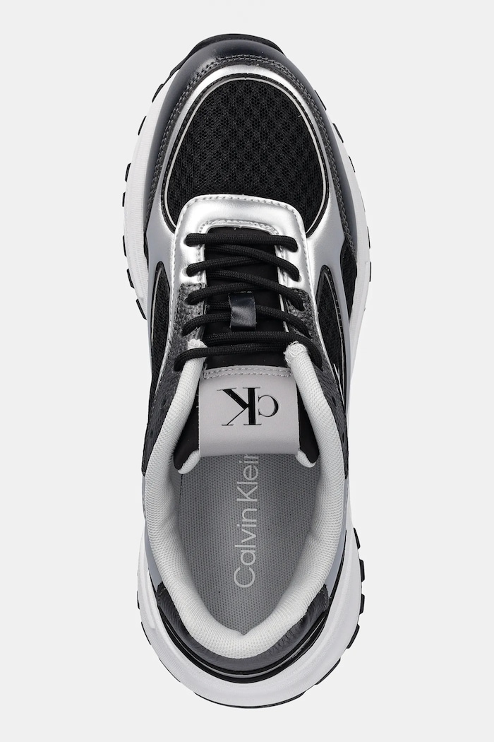 Calvin Klein sneakersy HIKE RUNNER LACE UP MESH MIX MET czarny YW0YW02063