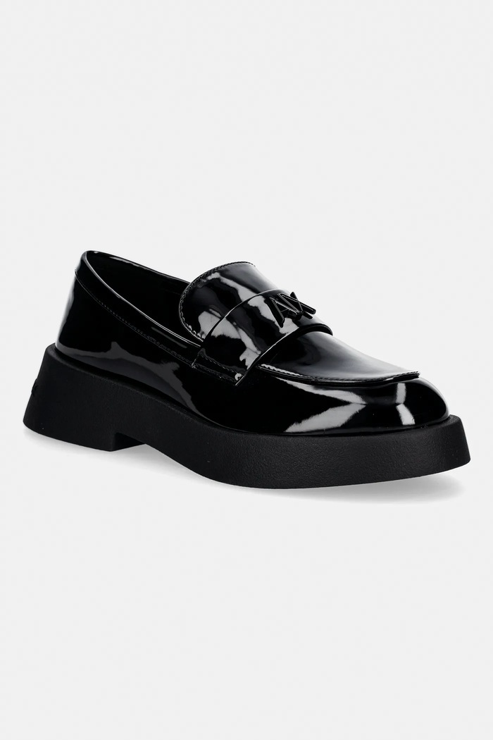 Мокасини Armani Exchange изкуствена лачена кожа черен XW002207.AF21267.UC001