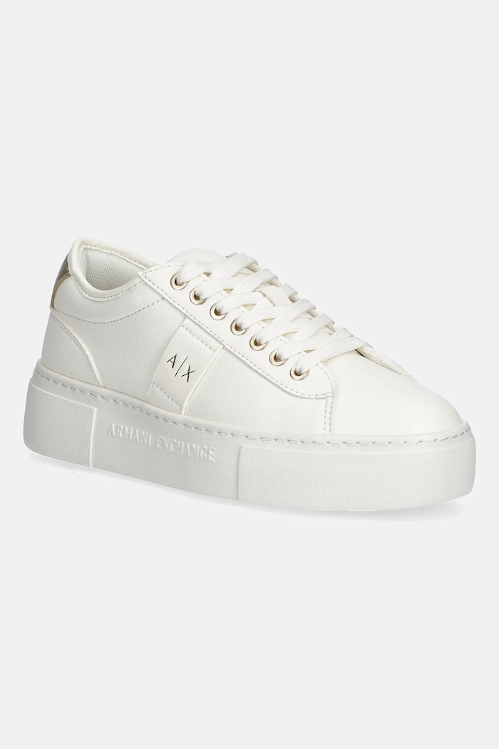 Superge Armani Exchange Imitacija zrnatega usnja bež XW002224.AF21429.MZ128