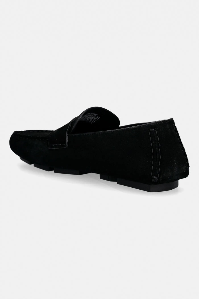 Παπούτσια Μοκασίνια σουέτ Calvin Klein SQUARE DRIVER SUEDE HW0HW02844 μαύρο
