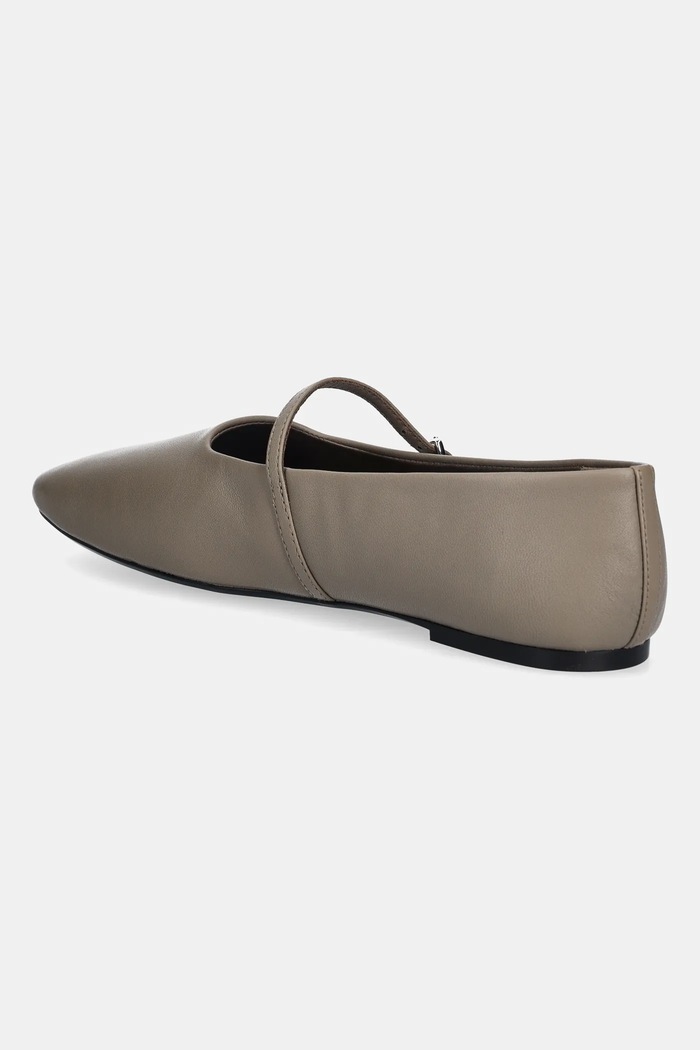 Obuv Kožené balerínky Calvin Klein OBLIQUE BALLERINA MJ LTH HDW HW0HW02847 béžová