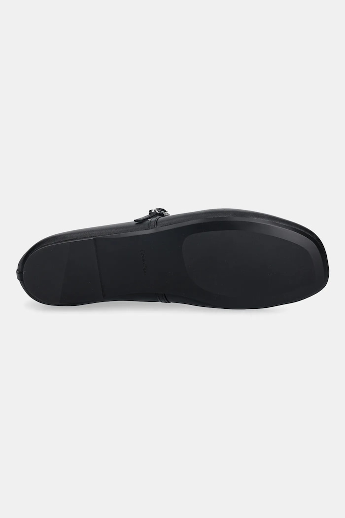 Usnjene balerinke Calvin Klein OBLIQUE BALLERINA MJ LTH HDW HW0HW02847 črna