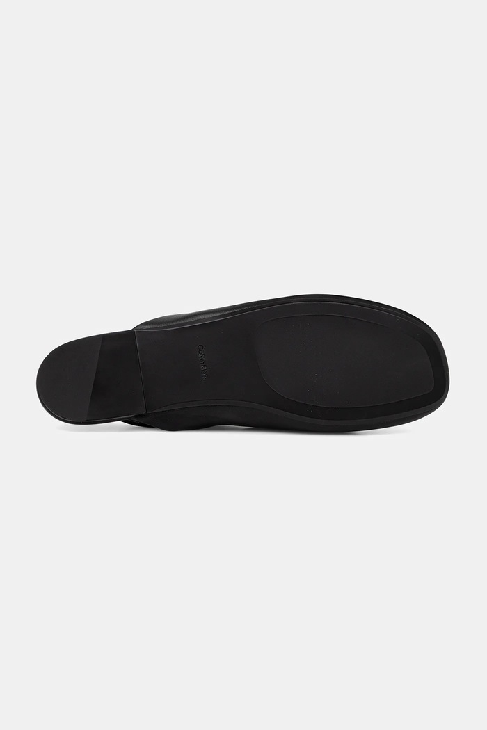 Calvin Klein baleriny skórzane OBLIQUE BALLERINA SLINGBACK LTH HW0HW02852 czarny