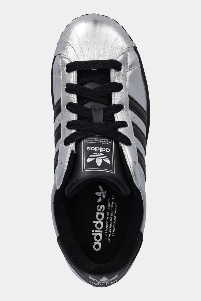 Kožené tenisky adidas Originals Superstar II stříbrná IH1599