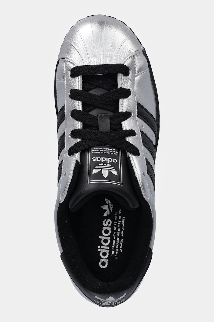 Kožené tenisky adidas Originals Superstar II stříbrná IH1599