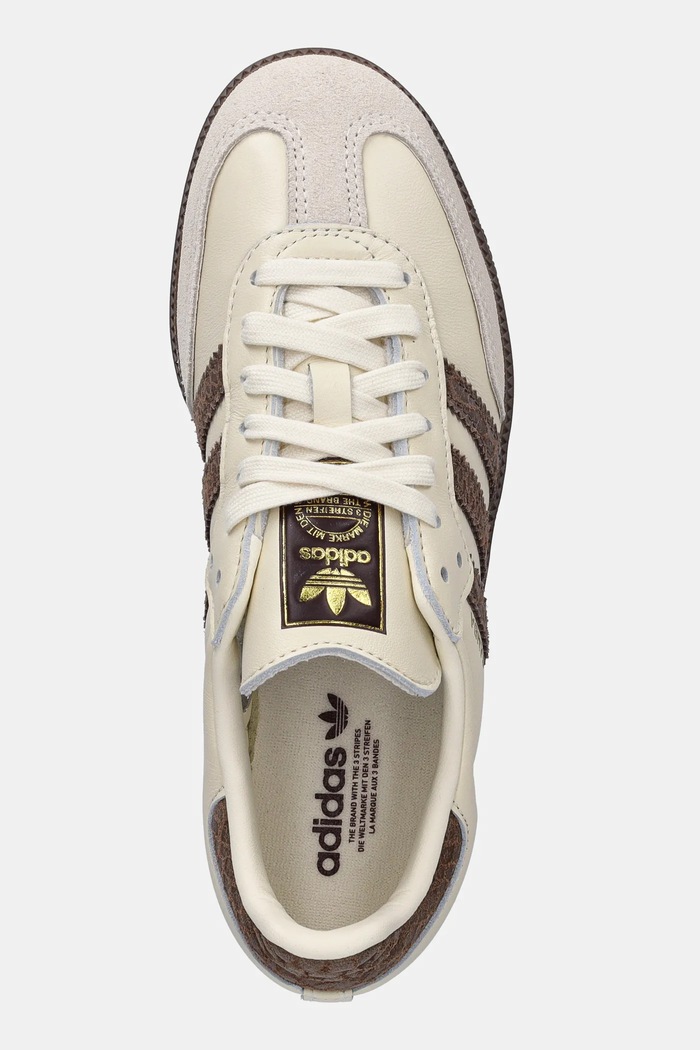 Шкіряні кросівки adidas Originals Samba Og бежевий IH3980