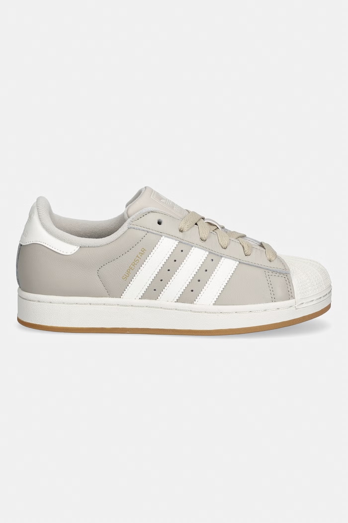 Kožené tenisky adidas Originals Superstar II IH4145 sivá SS26