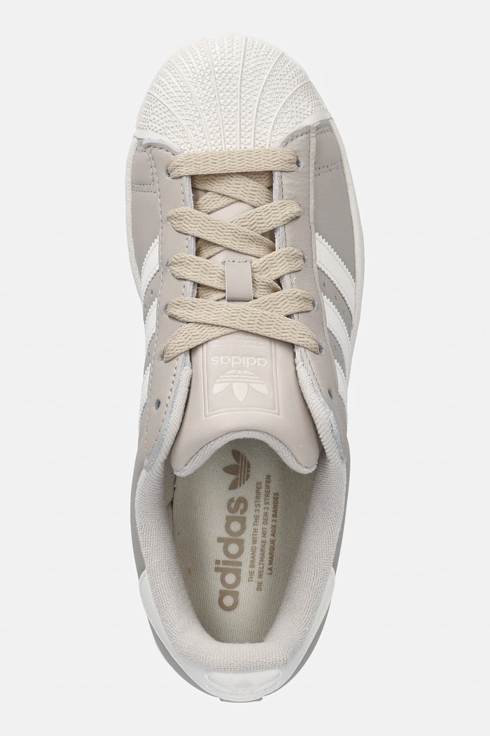 Kožené tenisky adidas Originals Superstar II sivá IH4145
