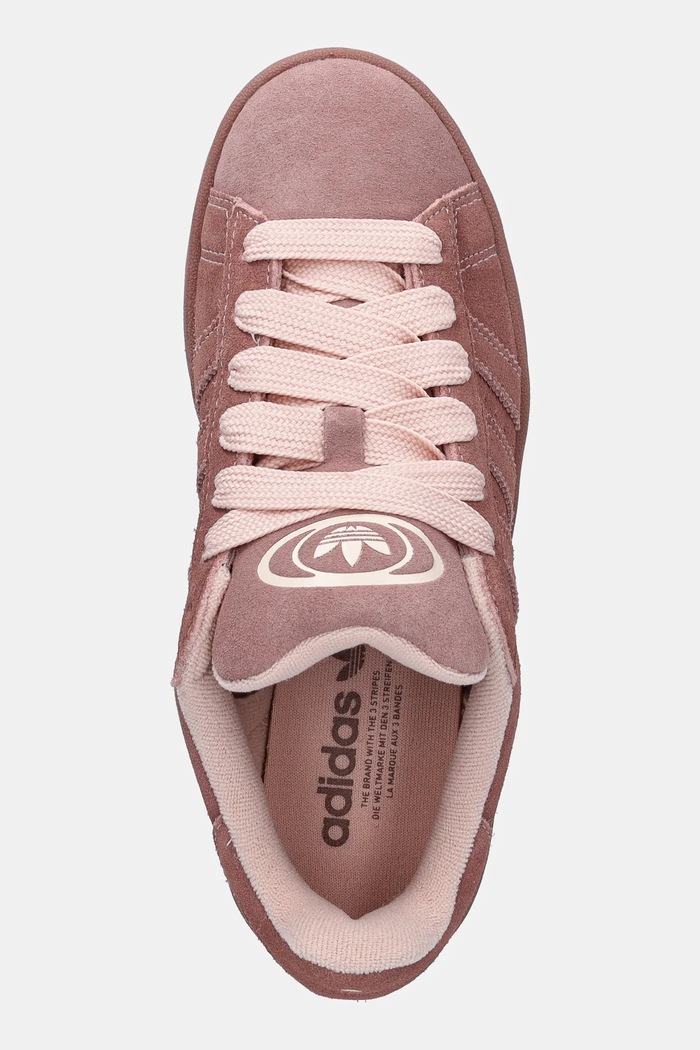 Велурени маратонки adidas Originals Campus 00s розов IH4360