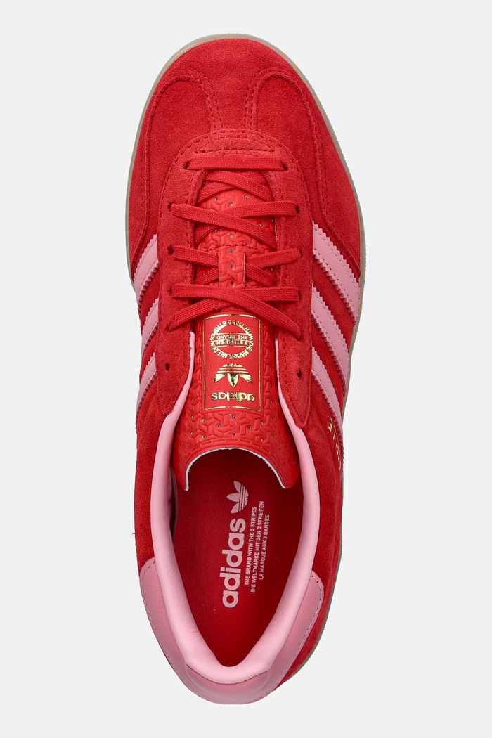 Kožené tenisky adidas Originals Gazelle Indoor červená IH6797